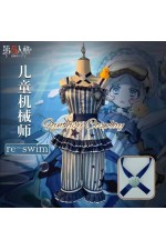 Identity V Mechanic Tracy Reznik Re-Swim Blue Outfit Cosplay Costume